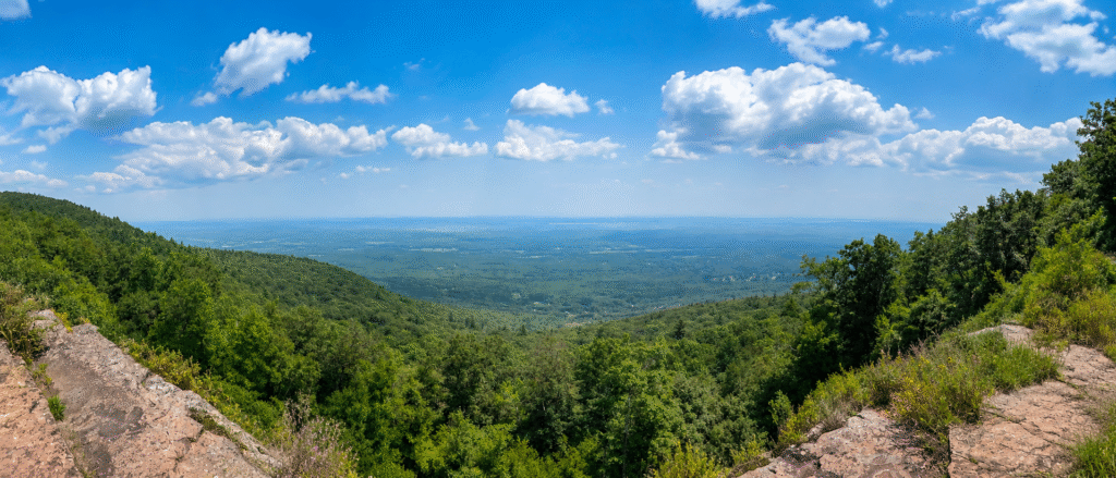 View of the Cairo-Durham community and Catskill Mountains